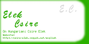 elek csire business card